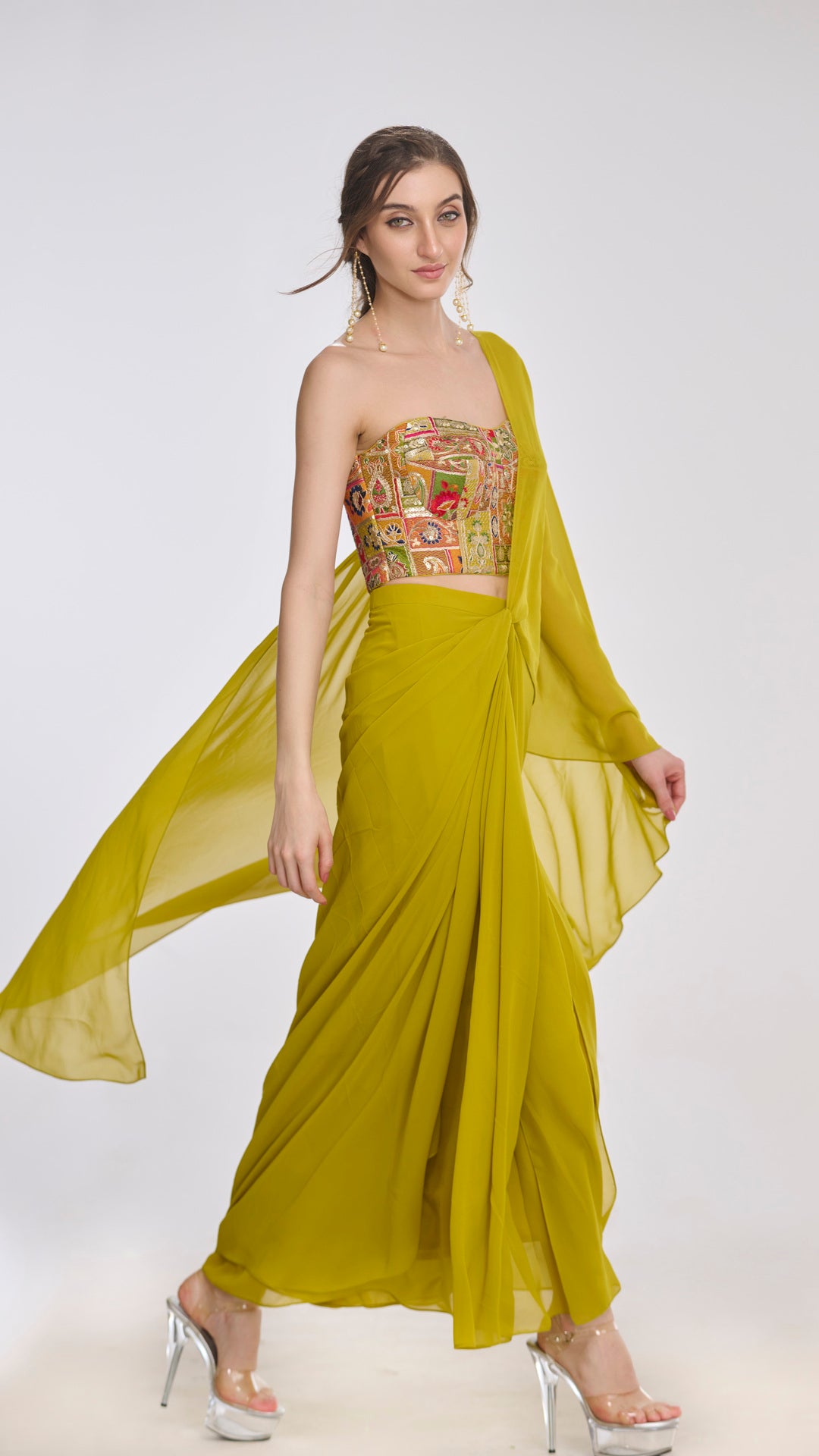 Aphrodite Off-shoulder embroidered bustier blouse by LabelN