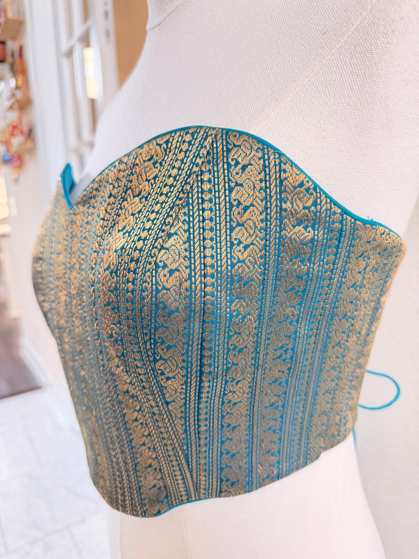 The Teal Maharani Corset