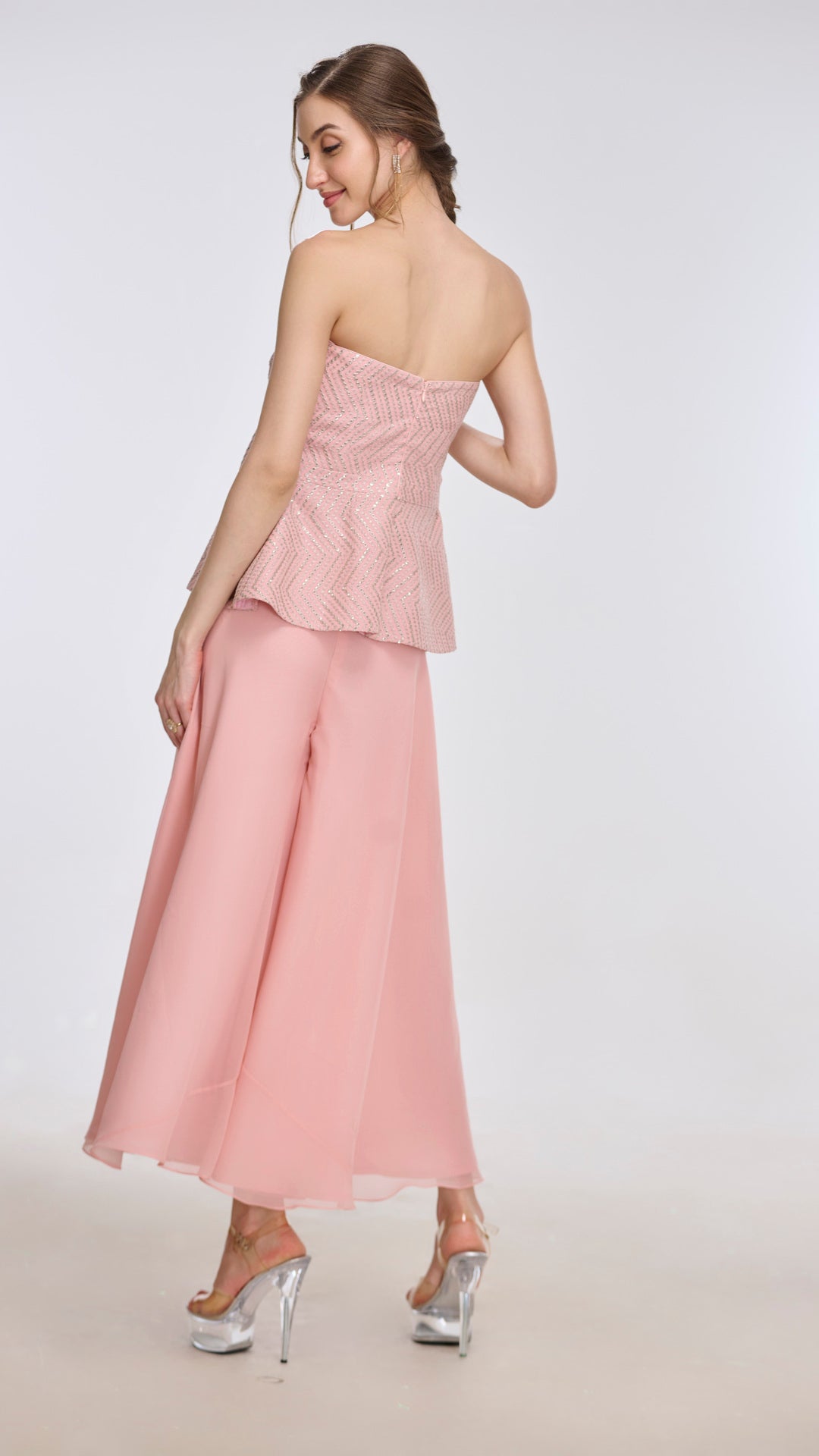 Hades Draped Long Top & Flared Pant Set by LabelN 