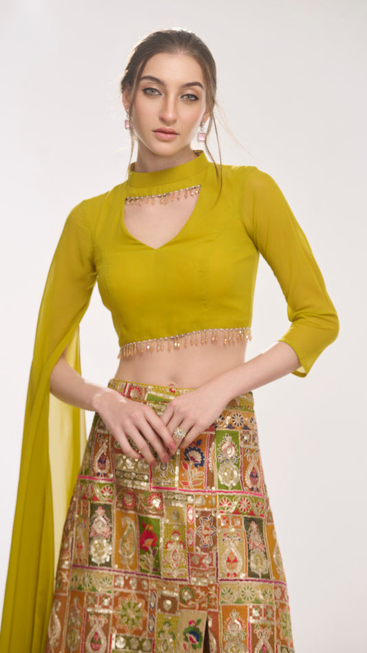 Cute modern cutout cora top and skirt set by LabelN 