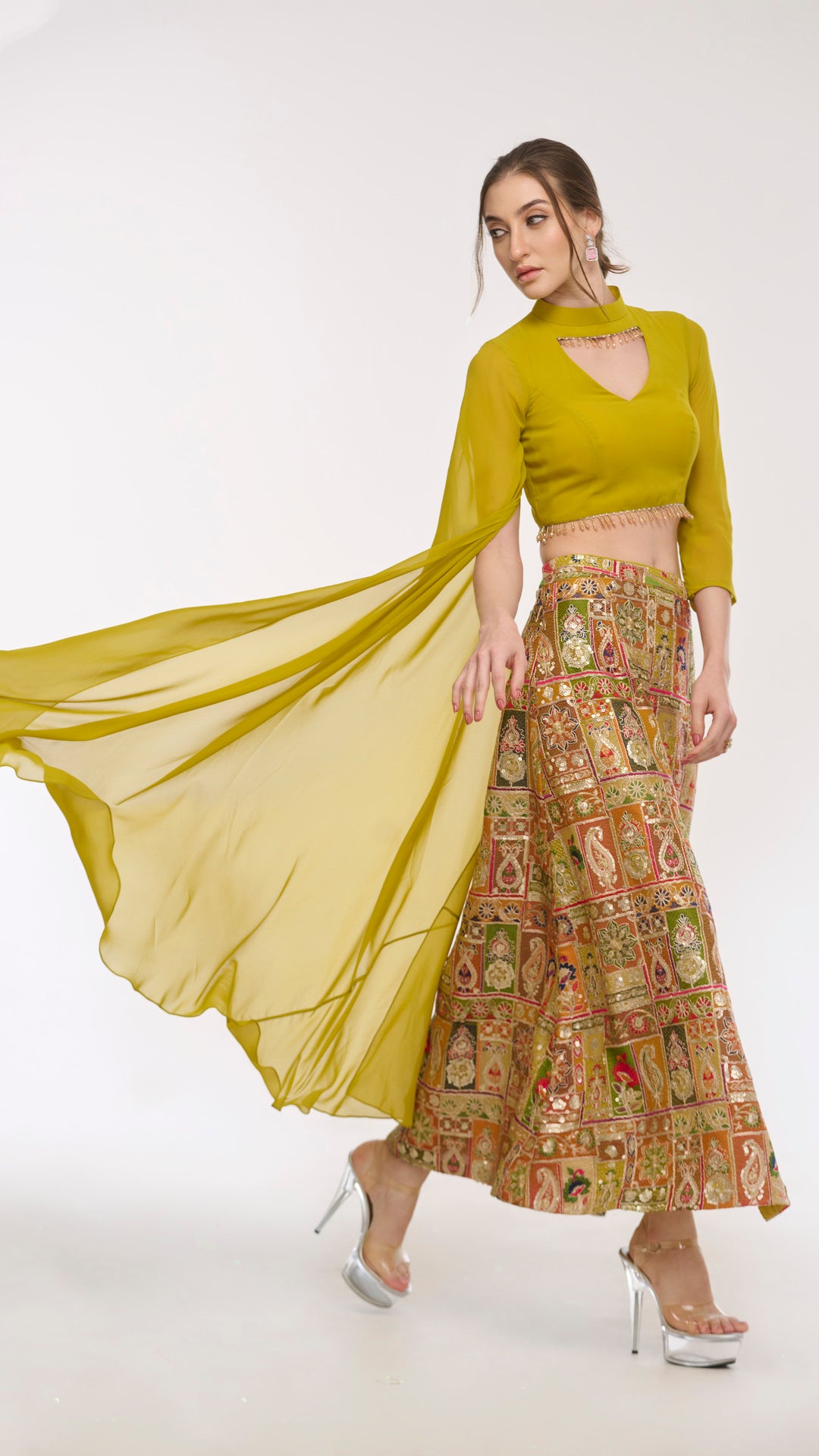 Cute modern cutout cora top and skirt set by LabelN 