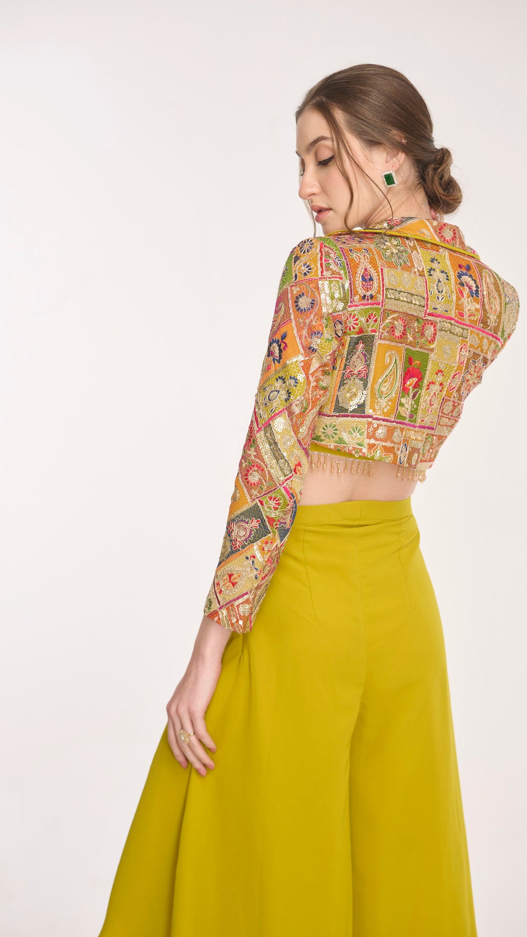 Daphne Crop Top layered pants & Jacket Set by LabelN