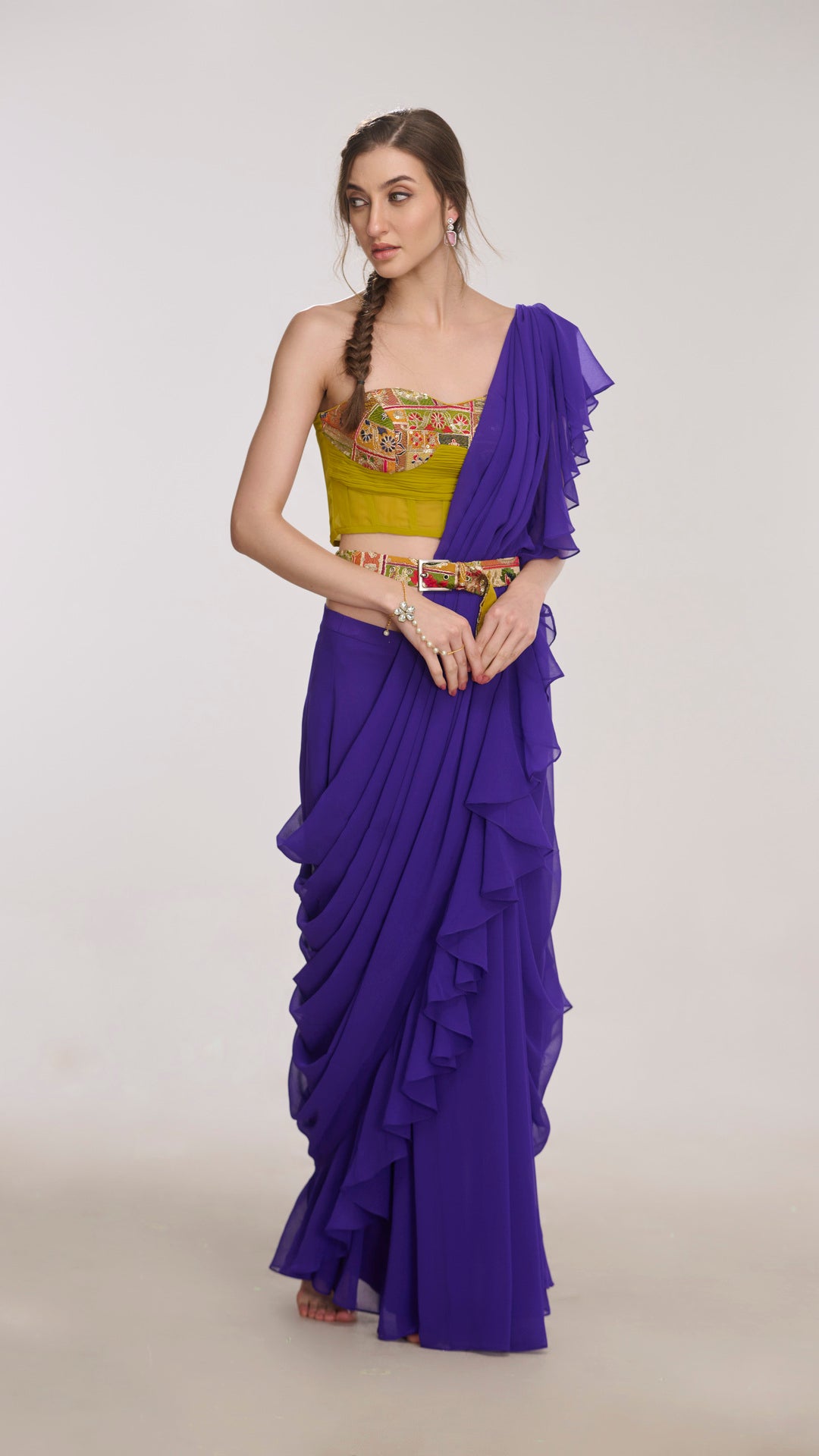 Jocasta off-shoulder embroidered Bustier Top by LabelN 