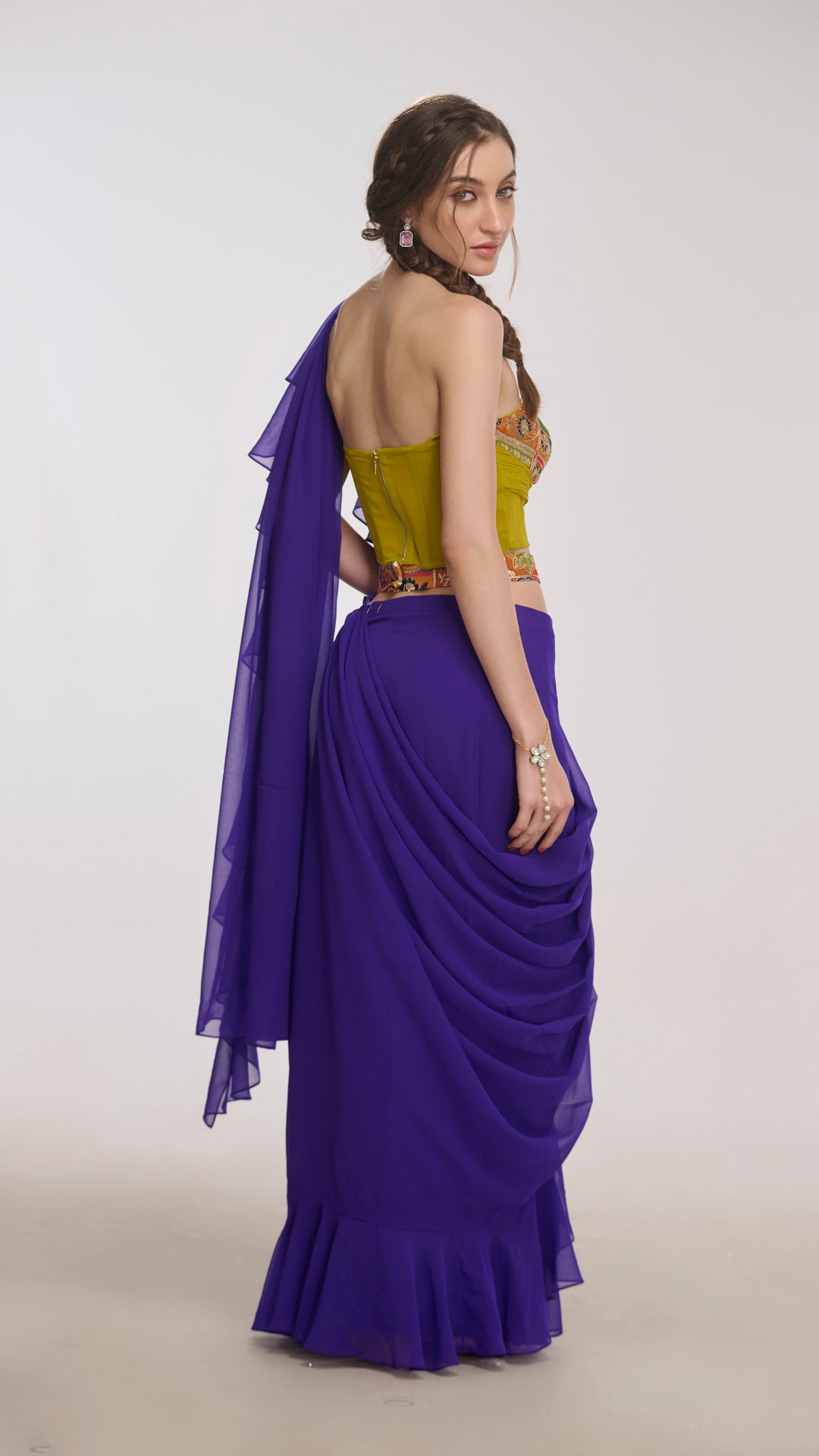 Jocasta off-shoulder embroidered Bustier Top by LabelN 