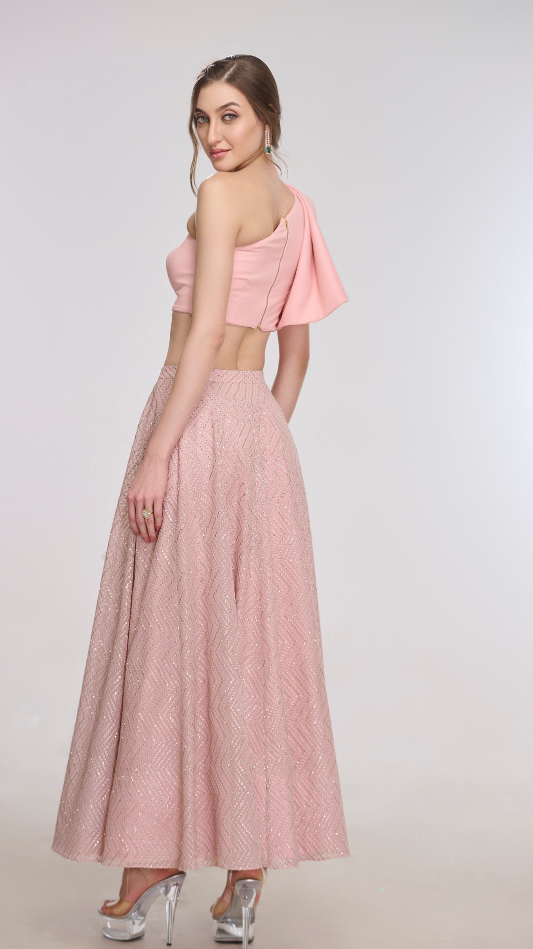 Penelope Embroidered  high waist Flared Skirt by LabelN