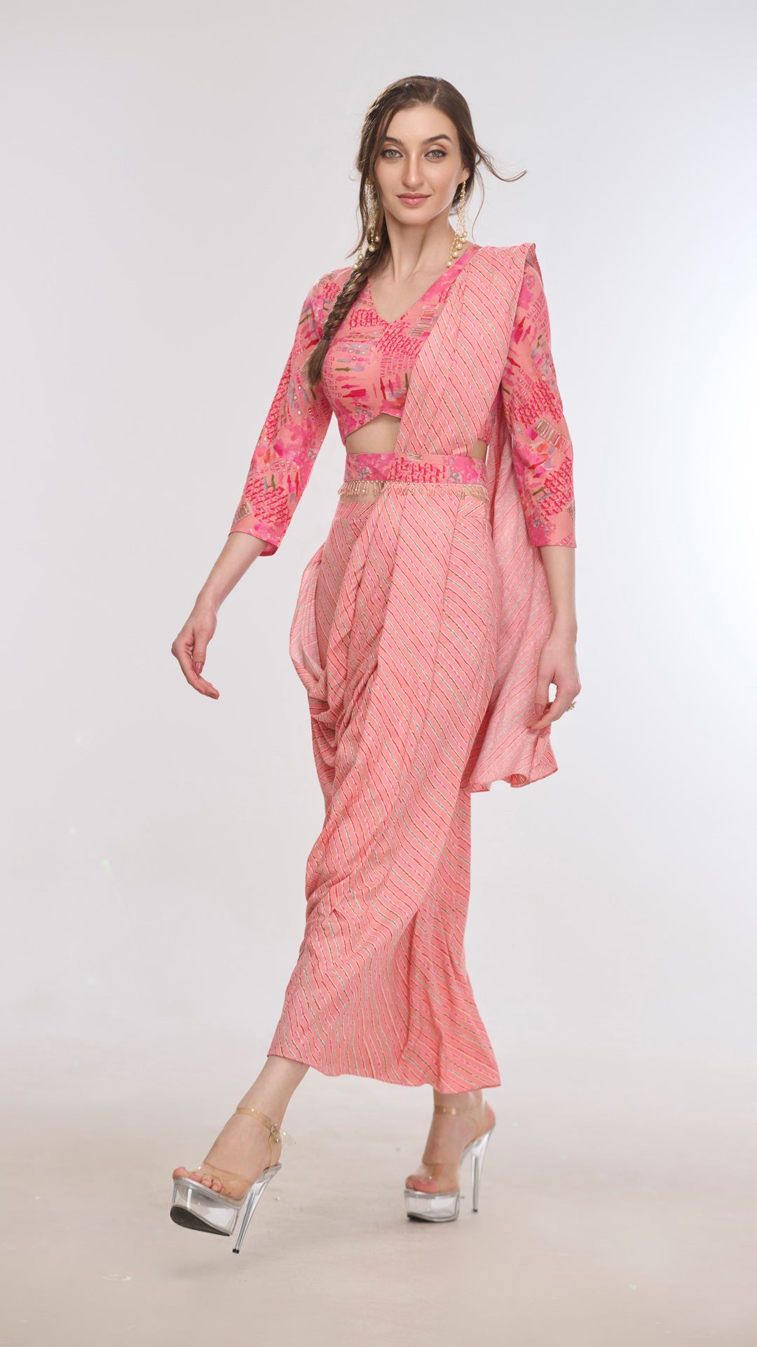 Selena Long Sleeve Top & Draped Pants Set by LabelN 